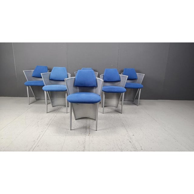 1980s Postmodern Metal Dining Chairs, 1980s, Set of 6 For Sale - Image 5 of 15