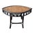 Vintage Black Rattan & Woven Wicker Demilune Console Table For Sale - Image 10 of 11