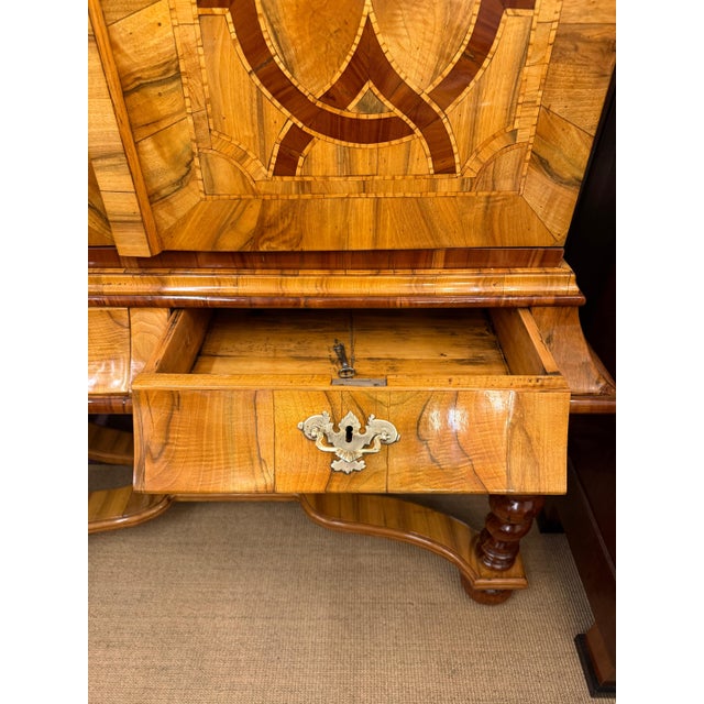 Antique Baroque Cabinet in Walnut, 1700s For Sale - Image 9 of 12