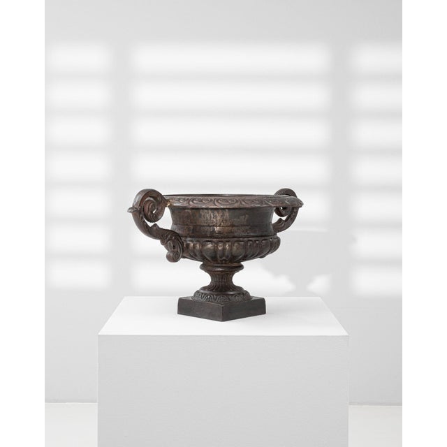 Metal 19th Century France Black Iron Planter For Sale - Image 7 of 8