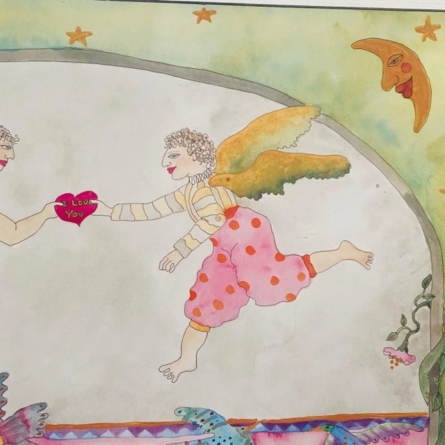 Illustration The Wedding of Jason and Molly Mounted Print For Sale - Image 3 of 8