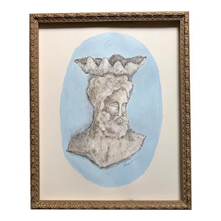 "Michelangelo by the Sea" - an Elle Yount Original Cameo Painting For Sale