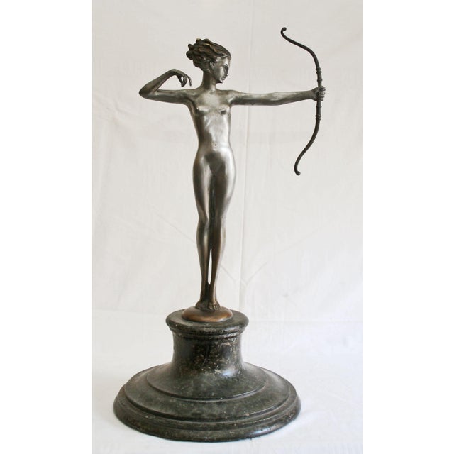 Josef Lorenzl, Female Nude, 1920s, Bronze and Marble For Sale - Image 14 of 14