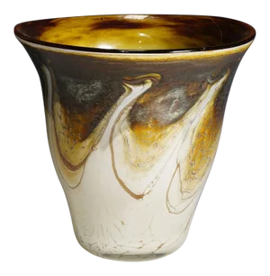 Vintage Marble Glass Vase Designed by Richard Glass Ca. 1980