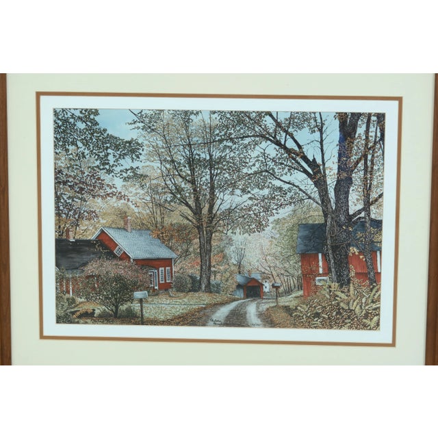 Farmhouse Thelma Winter Matted & Framed Farmhouse Prints - a Pair For Sale - Image 3 of 11
