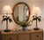 Pair of Hollywood Regency Italian Tole Palm Tree Table Lamps For Sale - Image 10 of 12