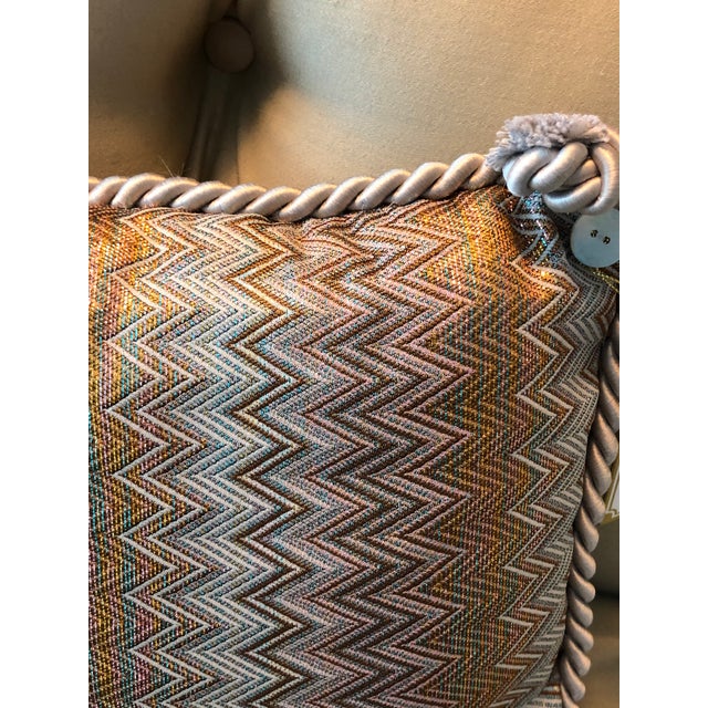 Contemporary Pierre d'Argent Maison Missoni Metallica in Copper Accent Pillow For Sale - Image 3 of 5