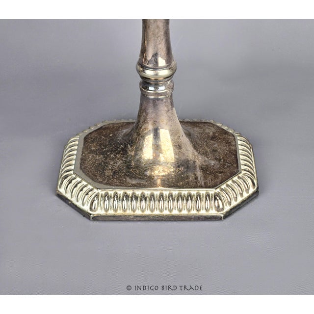 Antique the Sheffield Italy Silver Plated Candelabras - Set of 2 For Sale - Image 4 of 8