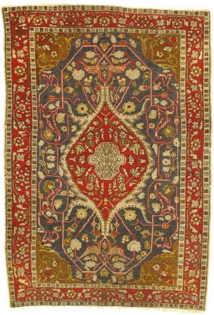 Early 20th Century Antique Turkish Sivas Hand-Knotted Rug - 4′5″ × 6′5″