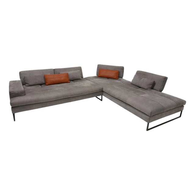 Italian Sofa by Gamma, the Sunset Sofa in Leather, Designed by Gabriele Ghetti For Sale