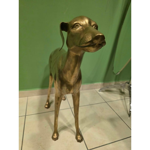 Brass Greyhound Sculpture, 1920s For Sale - Image 3 of 18