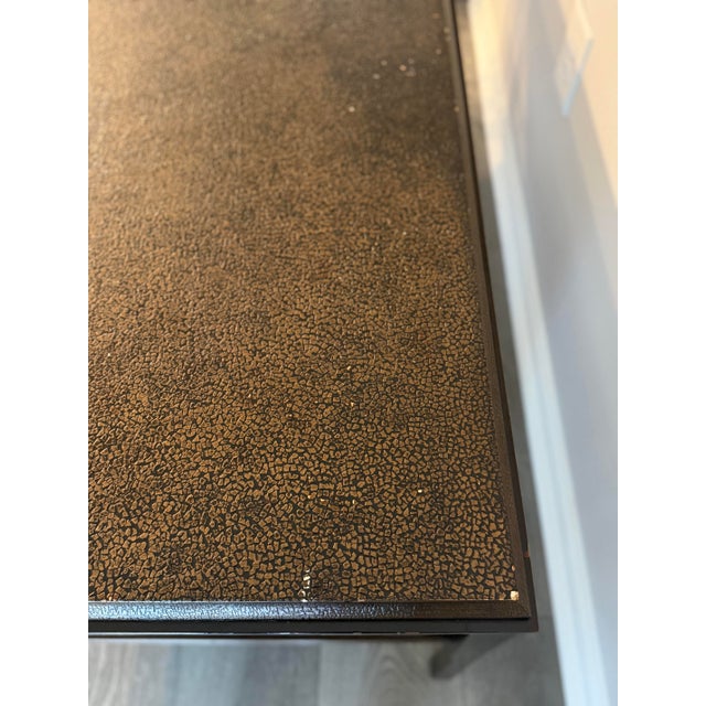 Contemporary Baker Furniture Designer Coffee Table – Bill Sofield Rill Collection Raku Top For Sale - Image 3 of 8