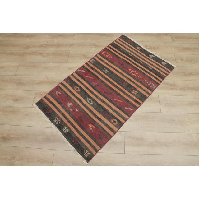 Size: 2.7 x 4.7 ft ( 80 x 140 cm) 31 x 55 inches Color: Organic Natural Dye ( Red,Black,Orange ) Material: 100% Hand Spun...