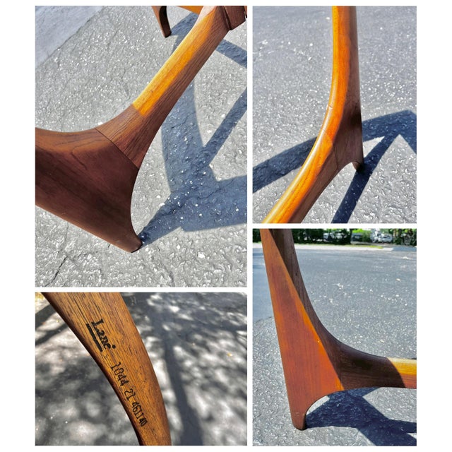 Mid Century Modern Triangle Side Table | Silhouette Series by Lane For Sale - Image 12 of 12