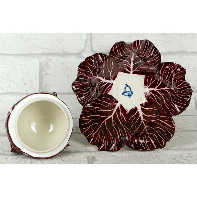 Trompe-L’œil Porcelain Box in the Shape of a Red Cabbage by Didier Gardillou For Sale - Image 6 of 7