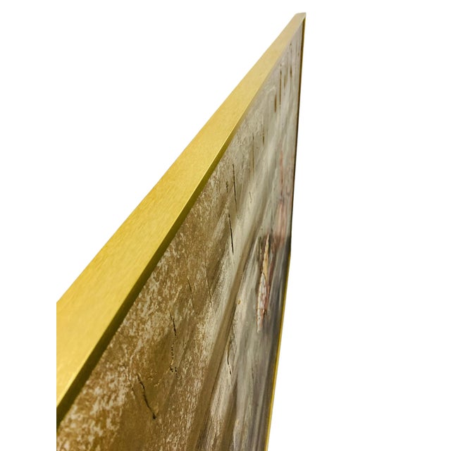 Textile Vintage Lee Reynolds for Vanguard Studios "Asian Sunrise" Pagoda Painting For Sale - Image 7 of 12