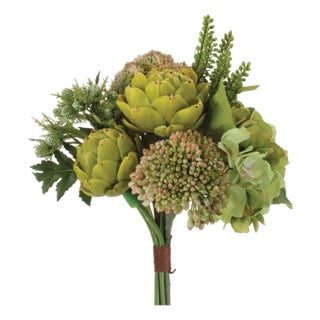 Mixed Hydrangea & Artichoke Floral Bundle For Sale