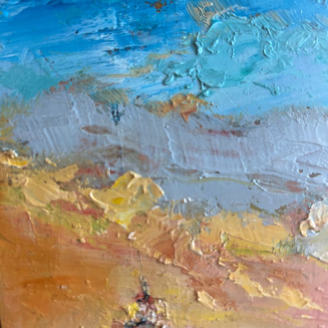 Wood Dockside Dreaming, Original Oil Painting by Julia Lawing For Sale - Image 7 of 9