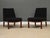 Dunbar Furniture 1950s Edward Wormley for Dunbar Black Walnut Slipper Lounge Chairs - A Pair For Sale - Image 4 of 10