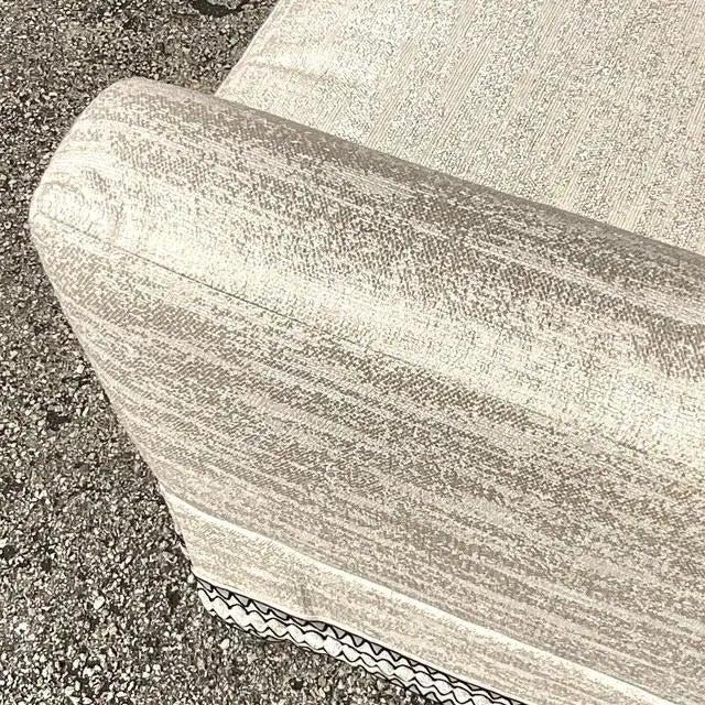 Vintage Regency Custom Angled Sofa For Sale - Image 9 of 10