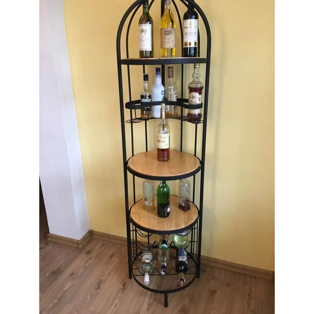 1950s High Loft Style Metal and Wood Bar For Sale - Image 5 of 18