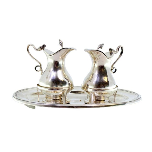 Silver Altar Cruets with Knobs on the Lids, Set of 3 For Sale - Image 5 of 5