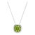 Natural Peridot Round Necklace in 925 Sterling Silver, August Birthstone Jewelry For Sale