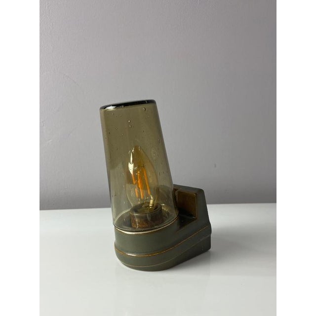 Model 6080 Wall Lamp in Smoked Glass by Sigvard Bernadotte for Ifö For Sale - Image 11 of 11