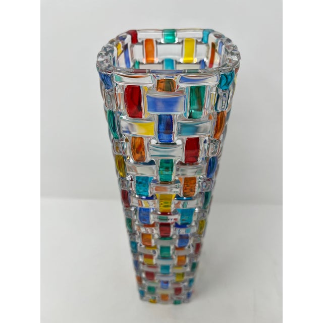 2020s Hand Painted Venetian Vase For Sale - Image 5 of 5