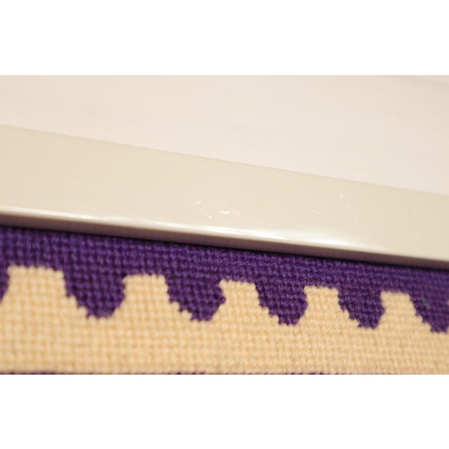 Robert Indiana Vintage Love Stamp by Robert Indiana Needlepoint Framed Wall Hanging Pop Art Retro 60's 70's For Sale - Image 4 of 7