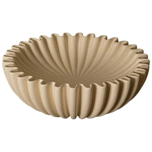 Lotuso Ecru Ceramic Decorative Bowl by Simone & Marcel For Sale - Image 6 of 6
