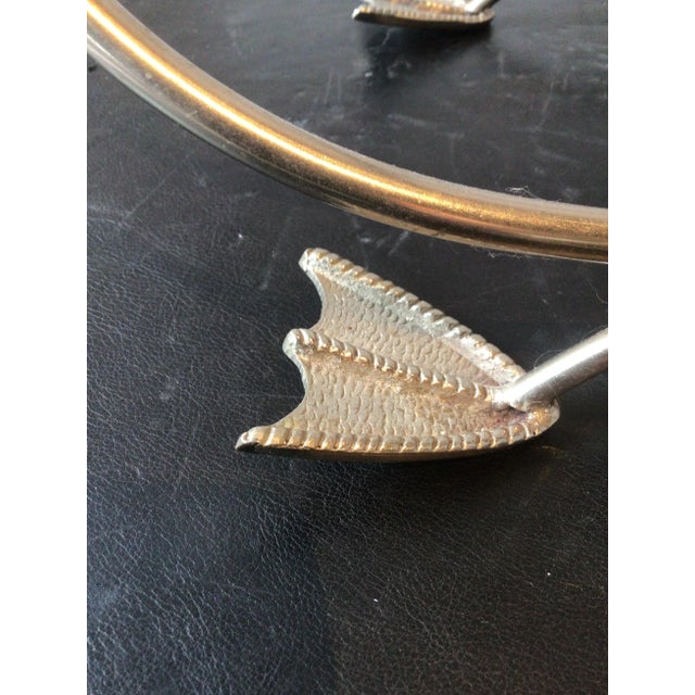 Chrome 1960s, Maison Jansen Style Italian Chrome Swan Magazine Rack For Sale - Image 8 of 10