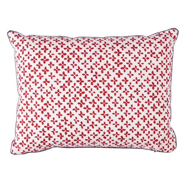 Schumacher Schumacher Emerson 18" Lumbar Pillow in Red For Sale - Image 4 of 4