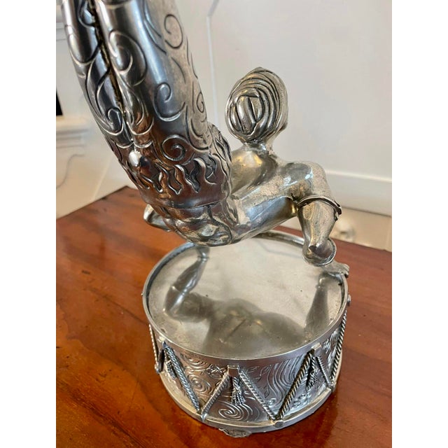 Silver Art Deco Silver Plated Candlesticks, 1930, Set of 2 For Sale - Image 8 of 18