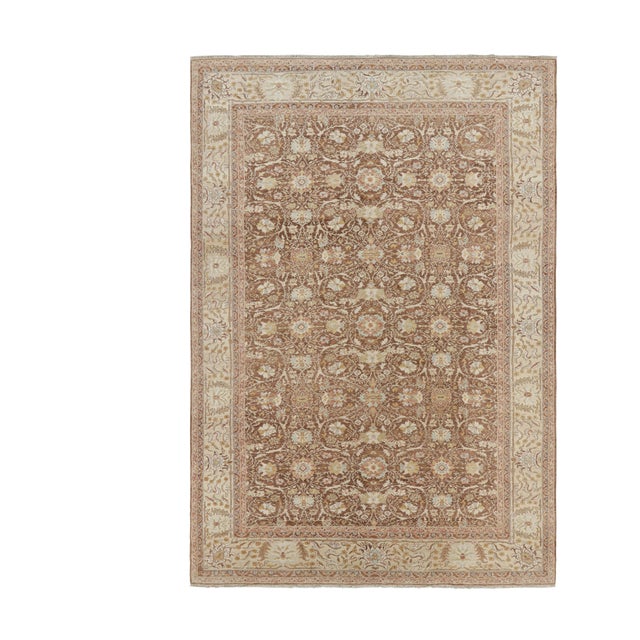 Rug & Kilim’s Sultanabad Style Rug in Brown With Floral Patterns For Sale