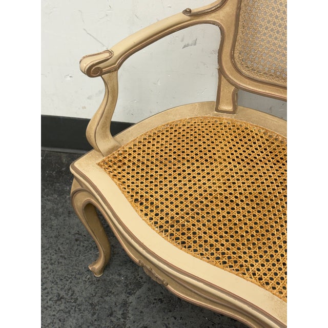 Louis XV Style Cane Armchair, Antique For Sale - Image 12 of 12