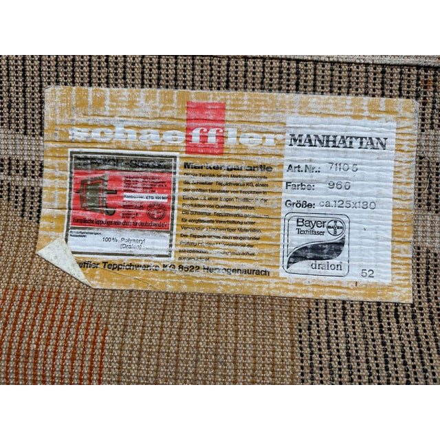 1960s Vintage Manhattan Rug from Schaeffler, 1960s For Sale - Image 5 of 6