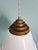 Metal Art Deco Conical Pendant Light in White Opaline Glass, 1920s For Sale - Image 7 of 11