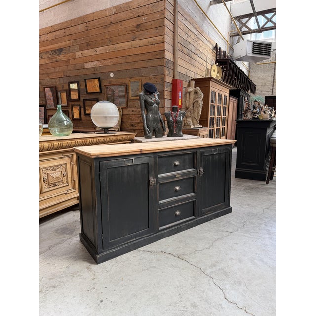 20th Century Black Patinated Sideboard For Sale - Image 9 of 9