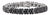 Wide Three Row Mosaic 14.37 CTW Black Onyx Tennis Bracelet in 925 Sterling Silver 7 Inch For Sale