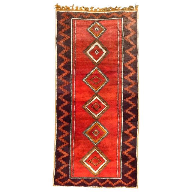 Long Vintage Moroccan Berbere Runner Rug, 1930s For Sale - Image 14 of 14