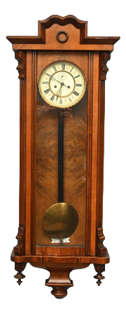 Antique Regulator Wall Clock with Walnut Case from AG Lenzkirch, Vienna, Austria, 1890