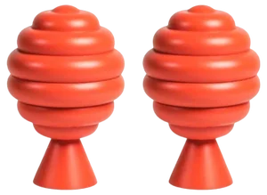 Small Beebee Jars in Orange by Made by Choice, Set of 2