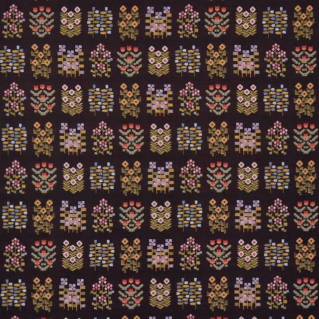 Schumacher Sample - Schumacher Annika Floral Tapestry, Multi on Cocoa For Sale - Image 4 of 4
