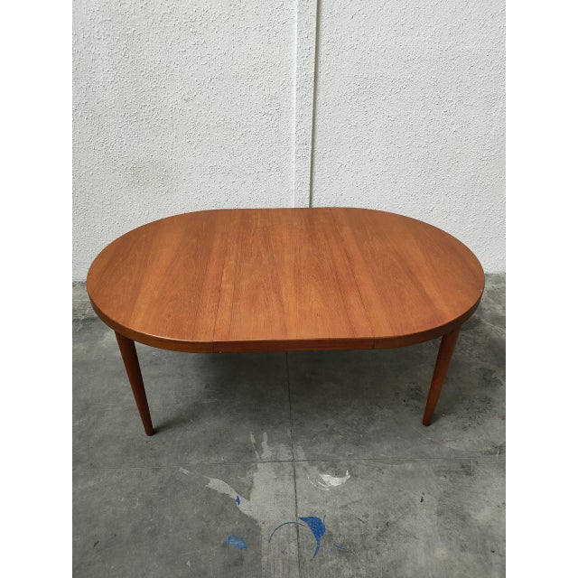 Brown Mid-Century Extendable Teak Table For Sale - Image 8 of 10