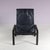 A beautiful black leather lounge chair manufactured by Matteo Grassi in Italy in the 1980s. This rare post-modern lounge...