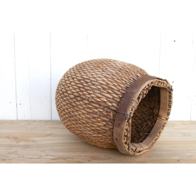 Antique Woven Farmhouse Basket For Sale - Image 4 of 8