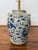 Metal Chinoiserie Hand Painted Ceramic Ginger Jar Lamp With Blue Dragons For Sale - Image 7 of 8