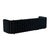 Transitional Callie Black Velvet Sectional, Left Arm Facing For Sale - Image 3 of 7