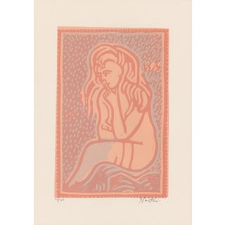 Limited Edition 1970 Linocut "The Dream 3" by Alessandro Nastasio For Sale